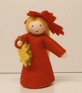 Jahreszeitenpüppchen Herbstblatt (kleines gelb-grünes Blatt in der Hand) Ambrosius